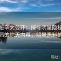 黑料秘辛大公开：探寻明星隐秘往事背后的惊天内幕，明星黑料的书