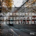《黑料正能量往期深度专题报道：回顾那些曾引发全民讨论的黑料事件，背后秘密如何催生行业变革？》