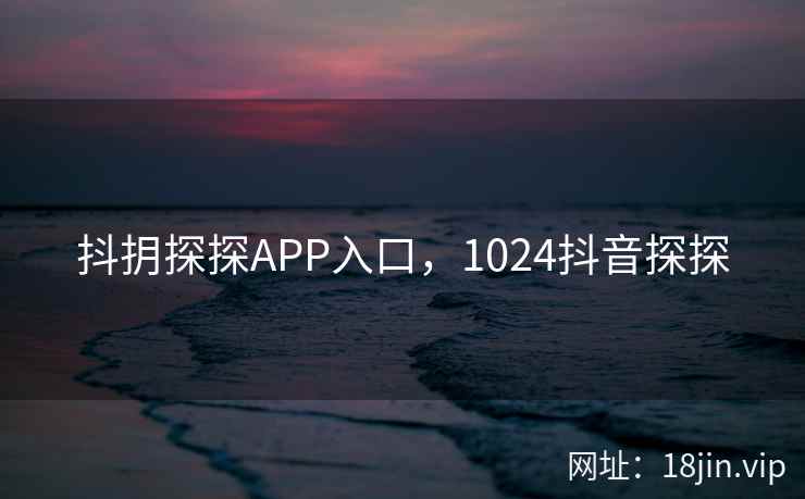 抖抈探探APP入口，1024抖音探探