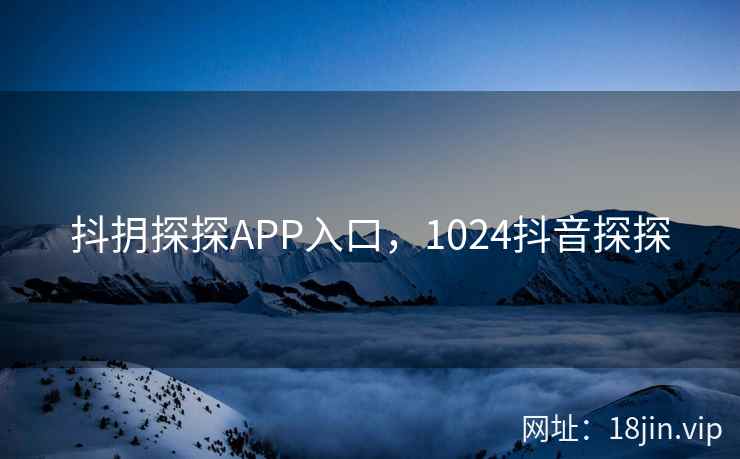 抖抈探探APP入口，1024抖音探探